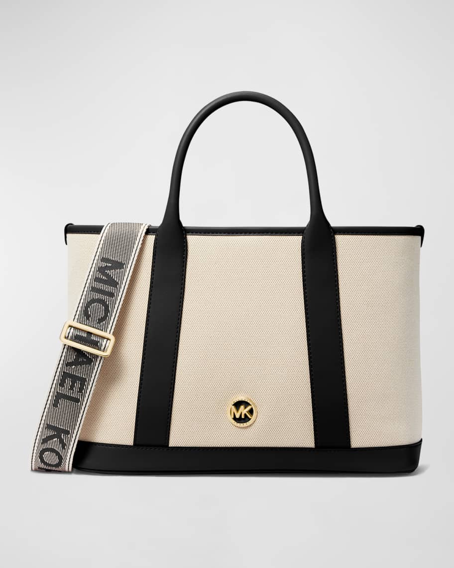 Image 1 of 2: Luisa Medium Canvas Satchel Bag