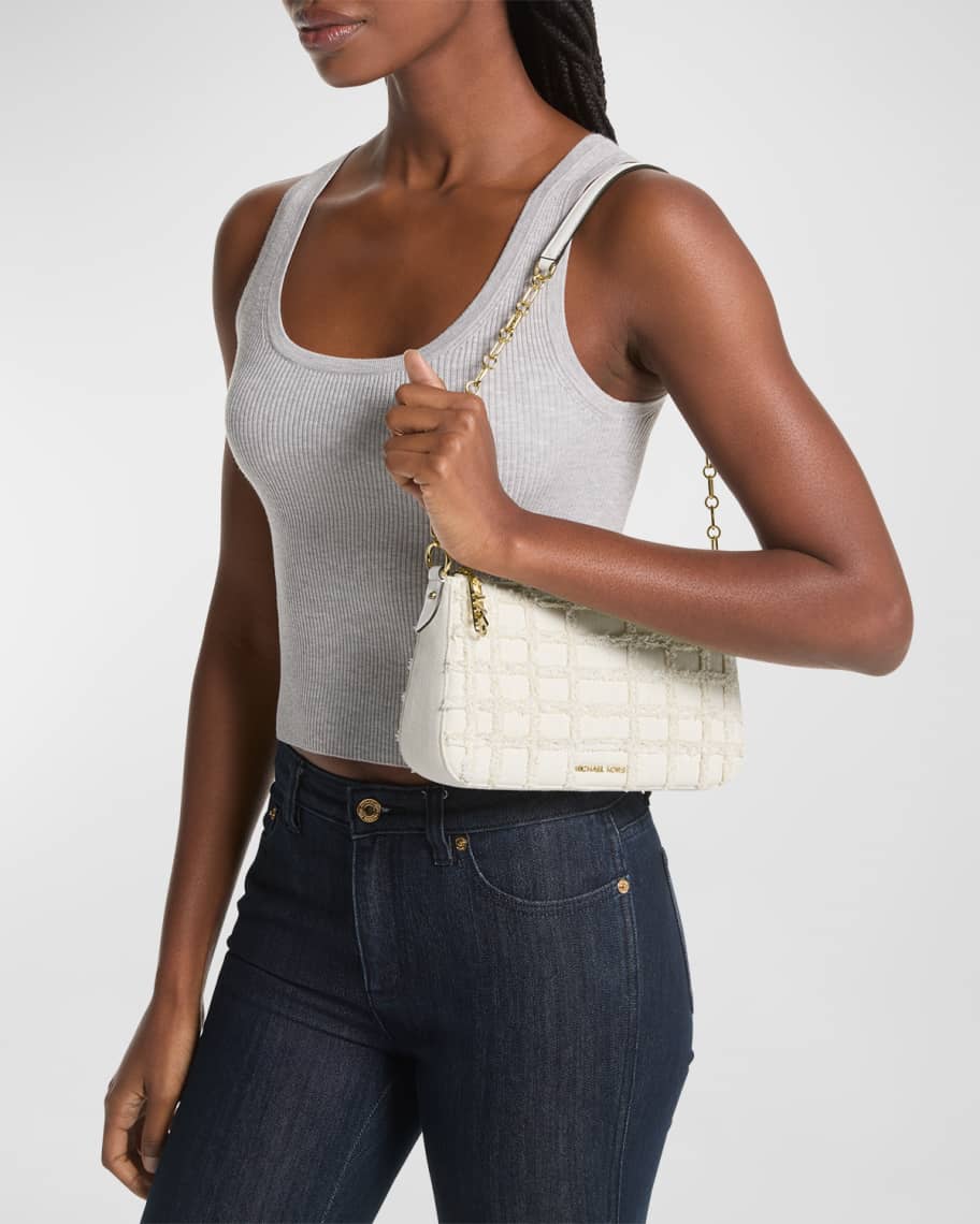 Image 2 of 3: Empire Distressed Chain Pouchette Shoulder Bag