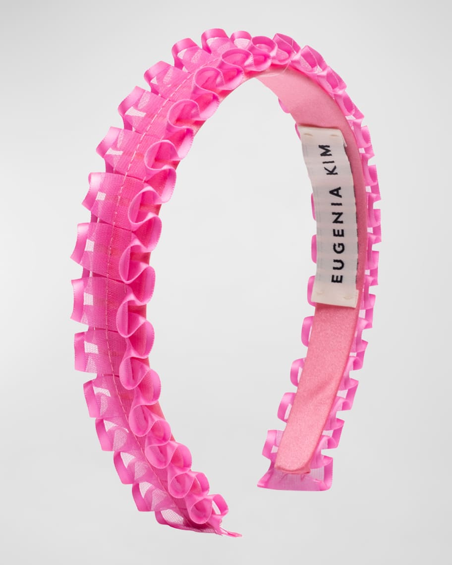 Eugenia Kim Rafaela Pleated Pink Headband | Neiman Marcus