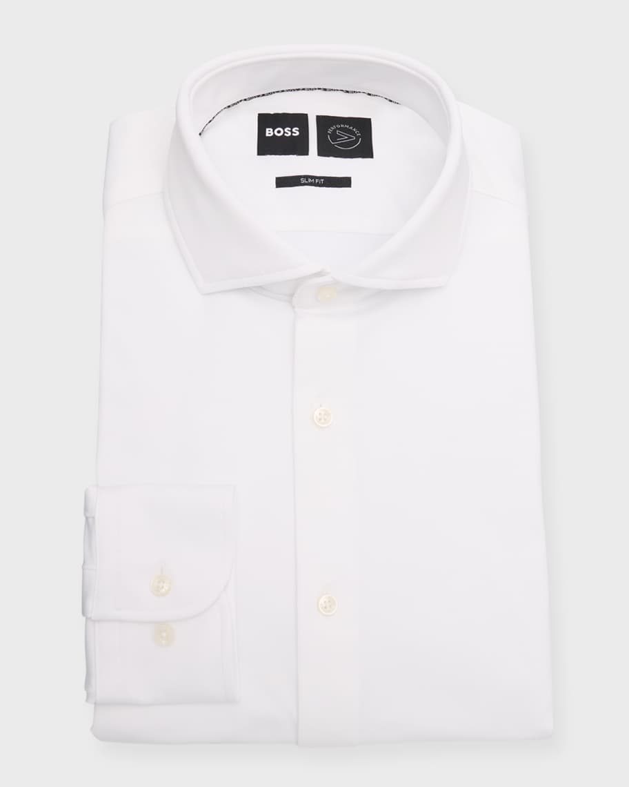 hugo boss white dress shirt slim fit Boss Performance Stretch Shirts 50555747 White/100 / 15.5