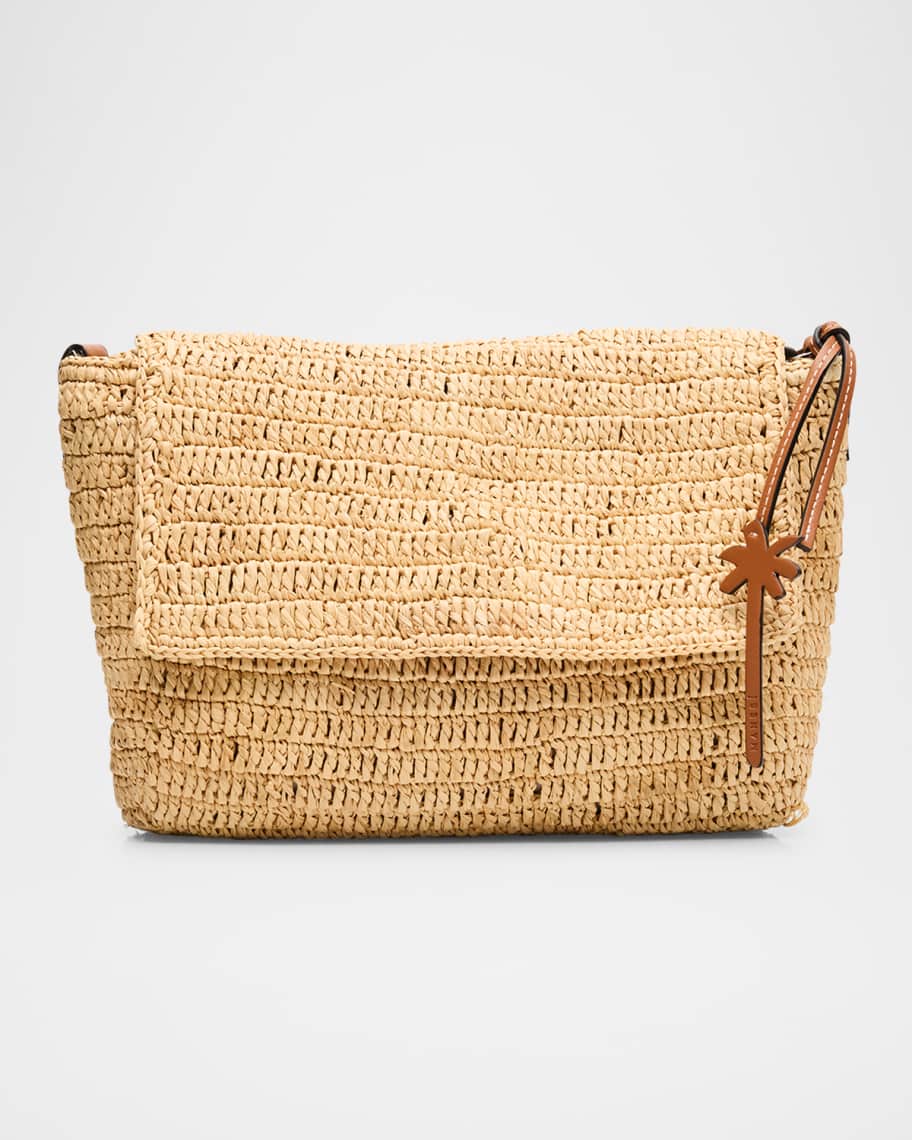 Image 1 of 4: Summer Night Medium Raffia Crossbody Bag