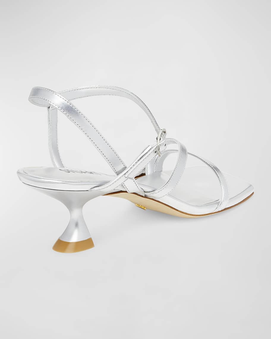 Image 2 of 4: Oasis Patent Ankle-Strap Sandals