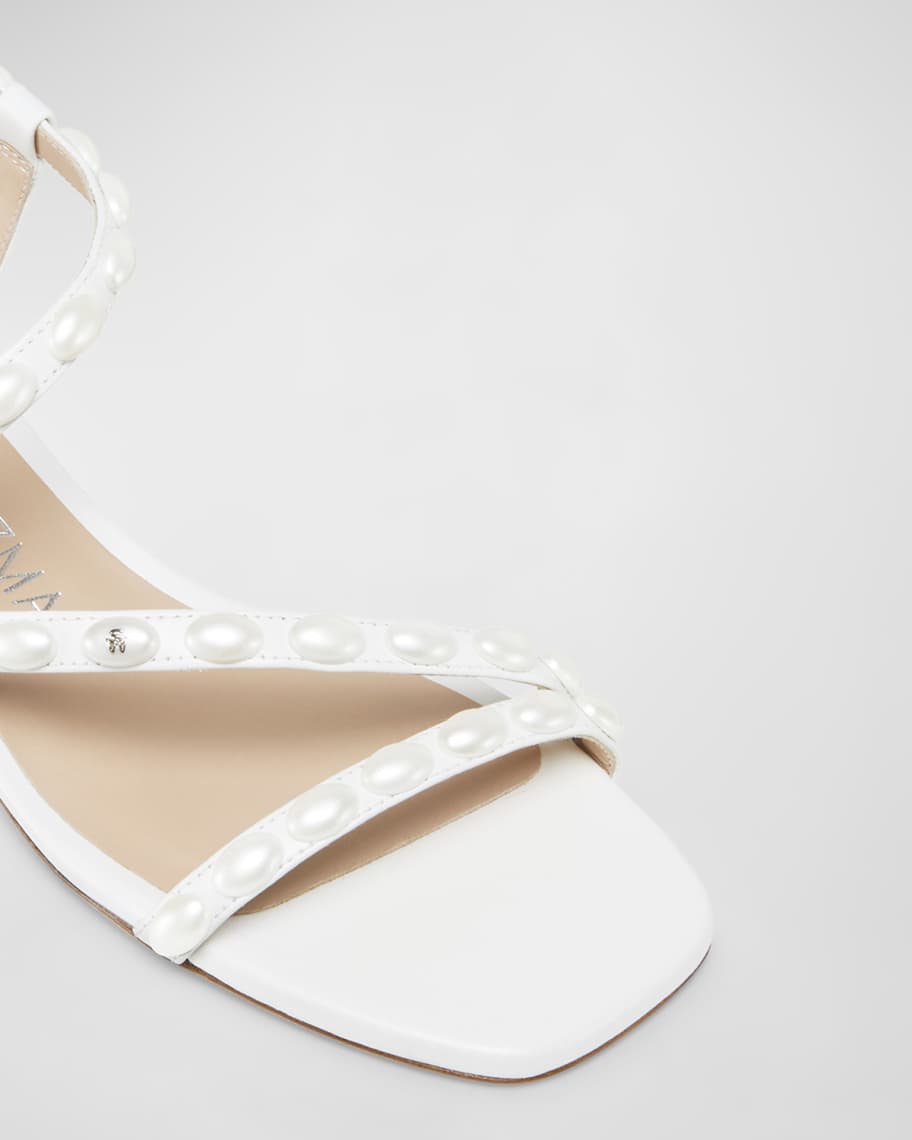 Image 3 of 5: Pearlita Studded Ankle-Strap Sandals