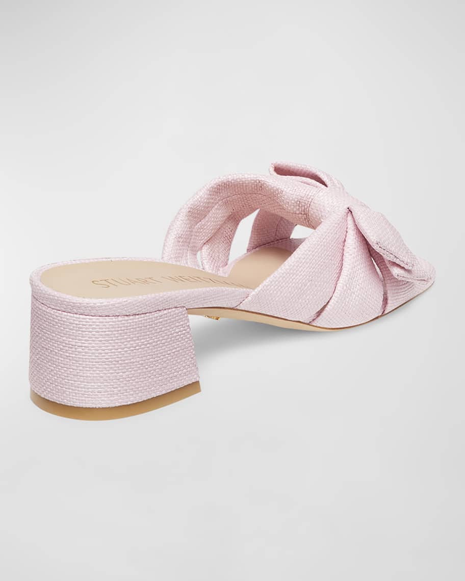 Image 2 of 4: Sofia Cotton Bow Mule Sandals