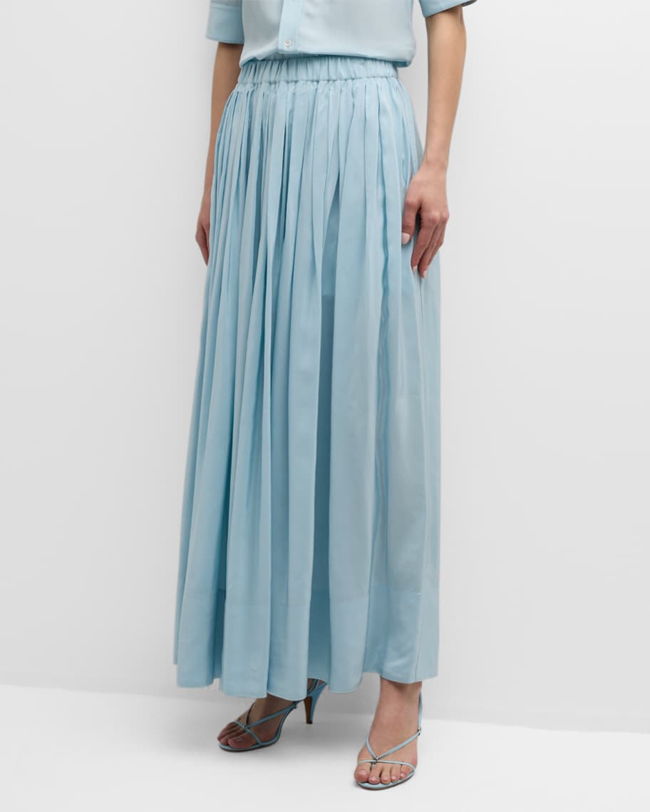 Image 1 of 5: Pleated Maxi Skirt