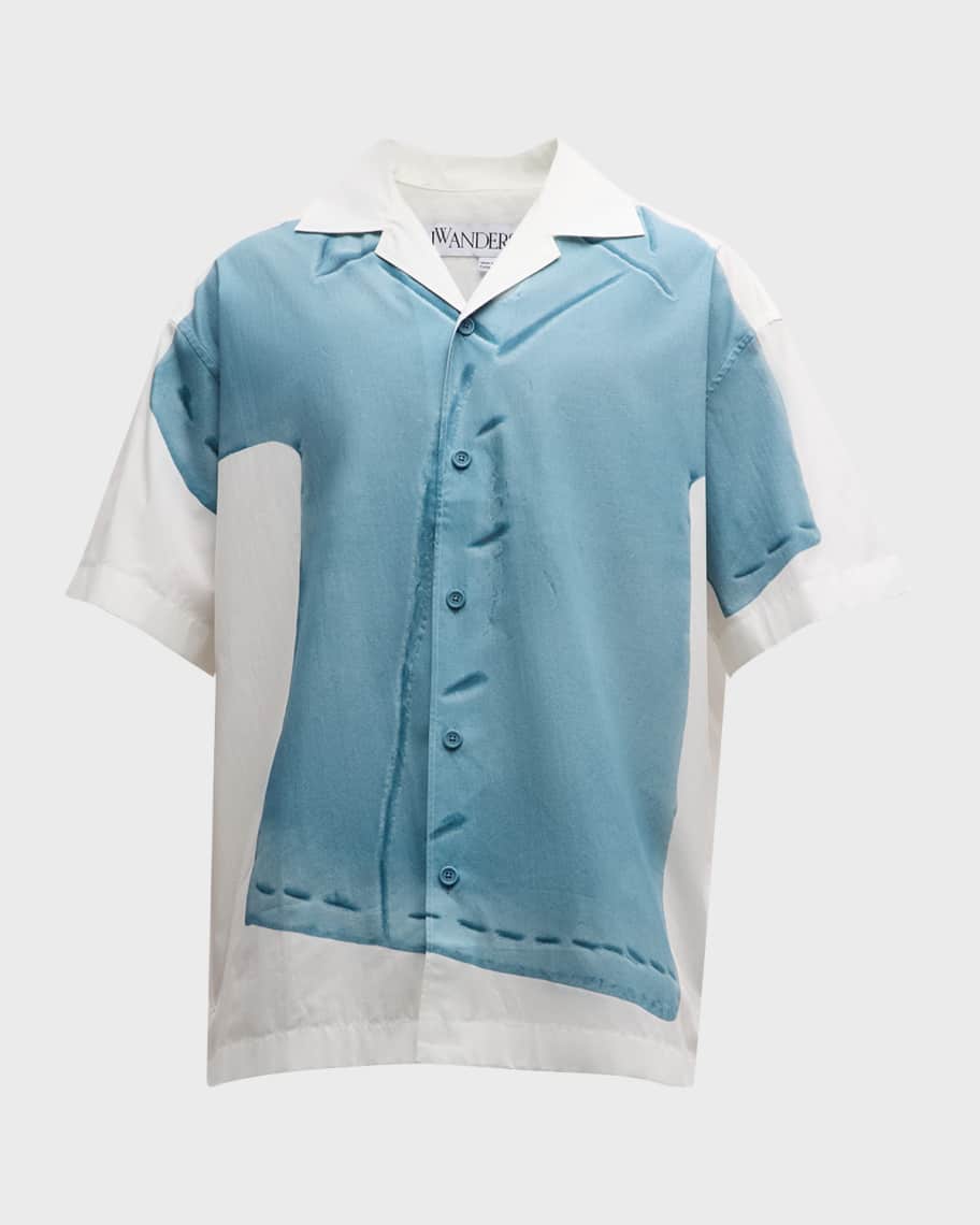 Image 2 of 6: Men's Clay Trompe L'oeil Camp Shirt