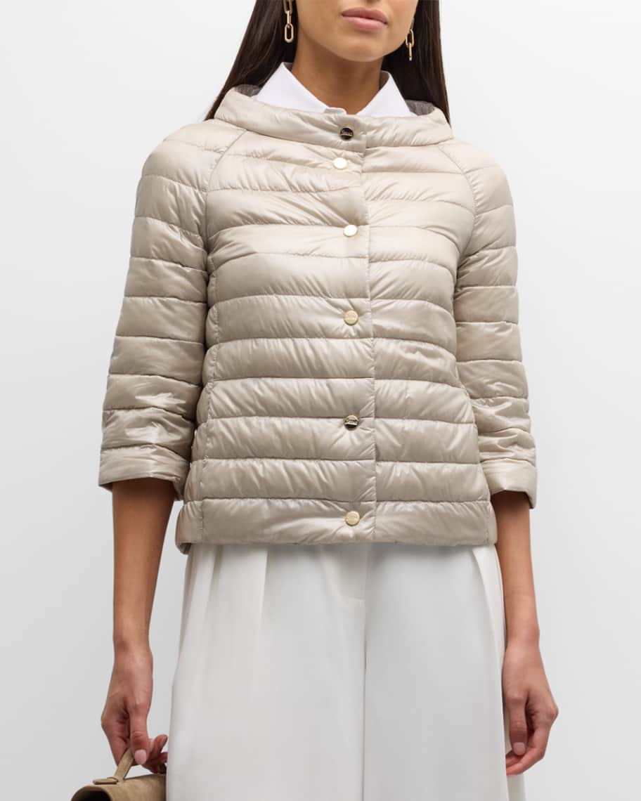 Herno Kids panelled padded coat - Pink