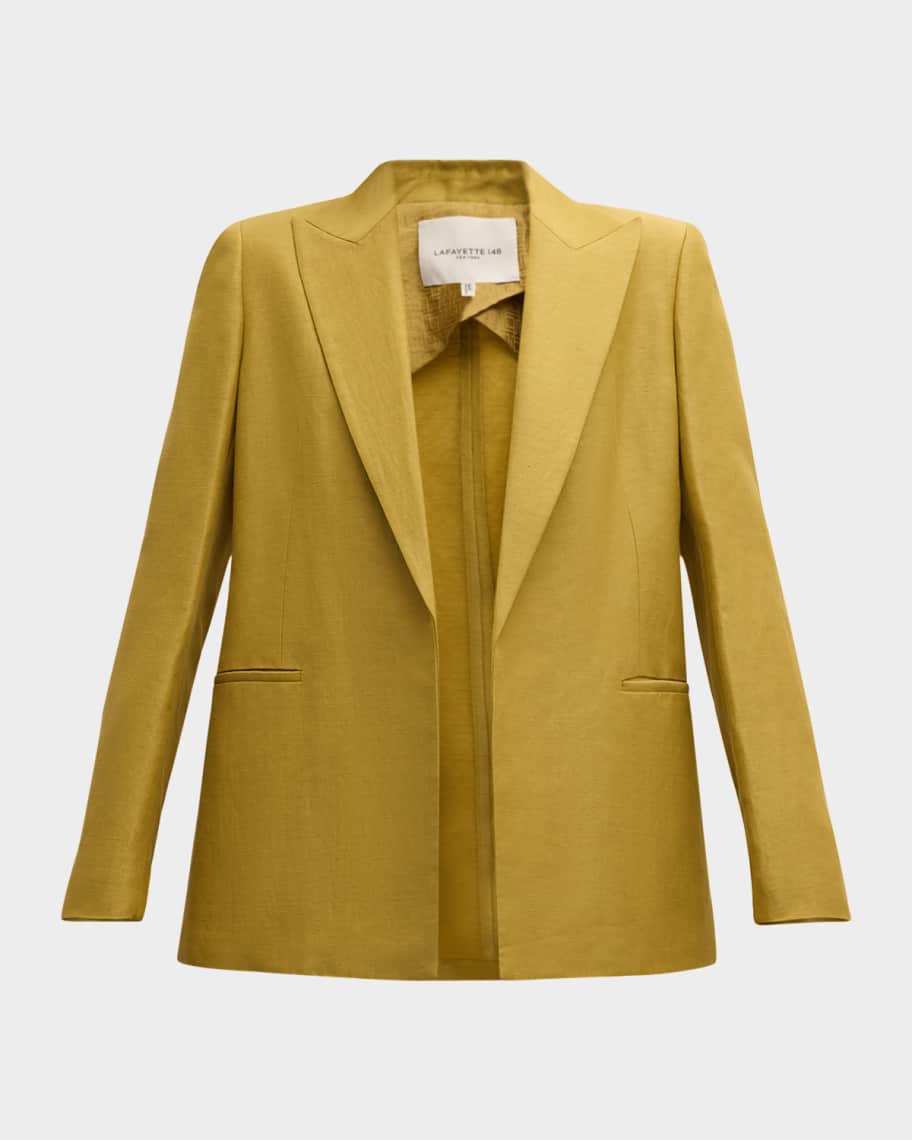 Lafayette 148 New York Open-Front Peak-Lapel Blazer