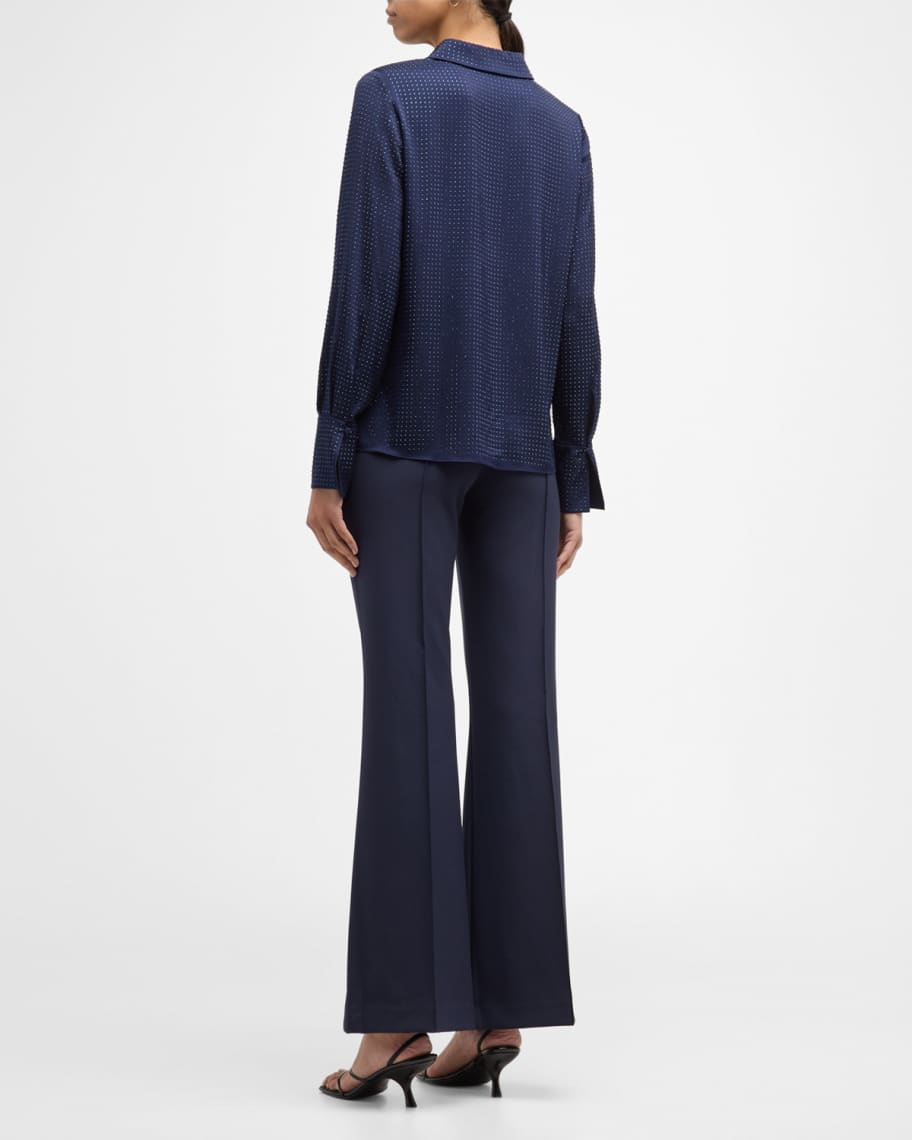 Image 3 of 6: Renana Rhinestone Button-Down Blouse
