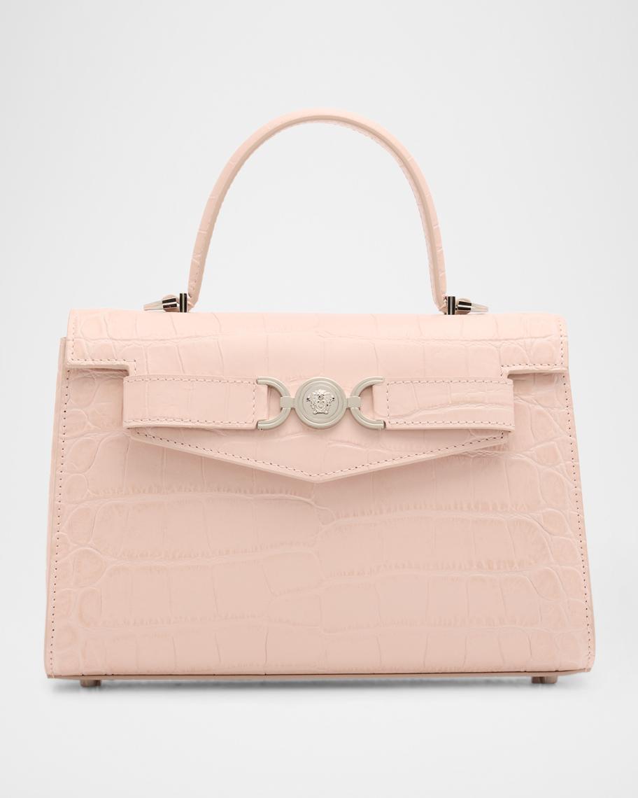 Versace Medusa 95 Croc-Embossed Top-Handle Bag | Neiman Marcus