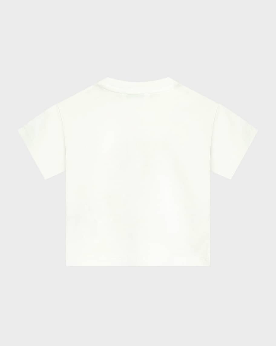 Image 2 of 2: Girl's Branded Floral-Print Short-Sleeve T-Shirt, 12M-3T