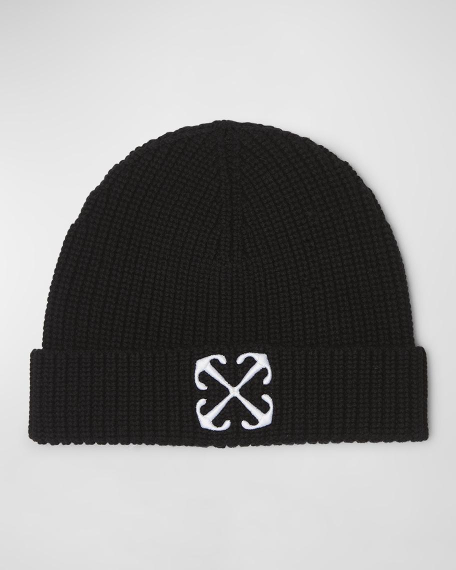 Off-White Arrow Classic Knit Wool Beanie | Neiman Marcus display picture 3