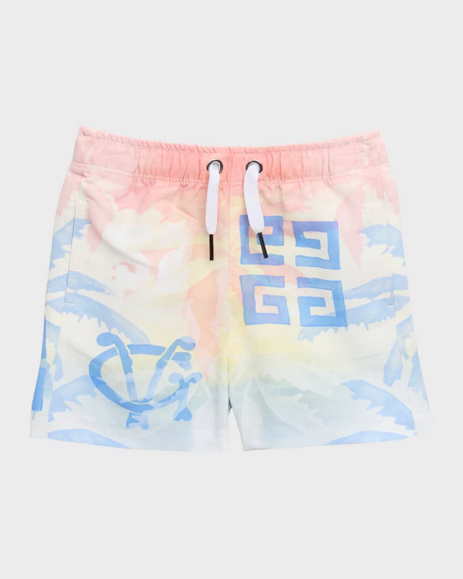 Image 1 of 3: Boy's 4G Multicolor Swim Shorts, Size 9M-3T