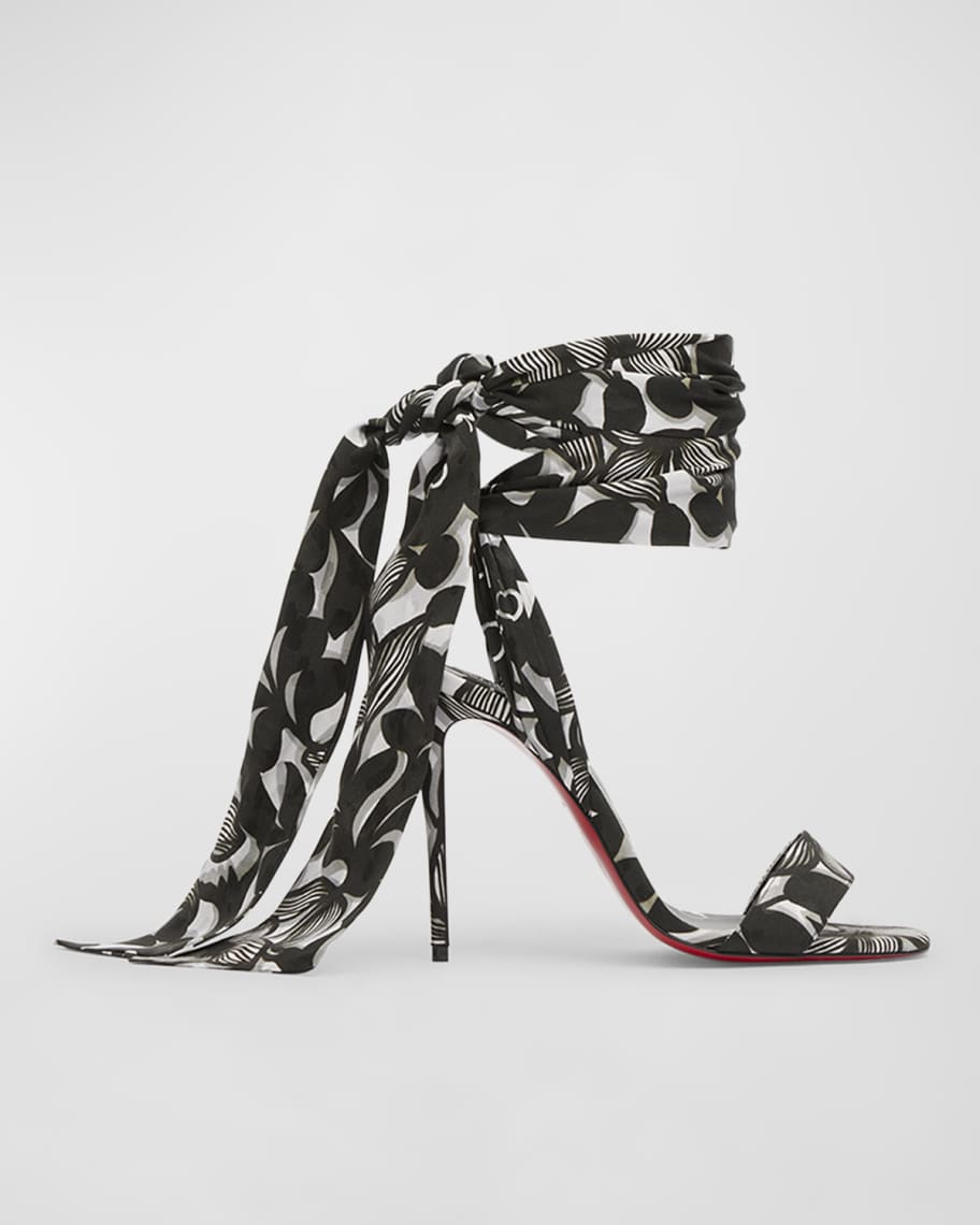 Christian Louboutin Sandale Du Desert Printed Red Sole Sandals