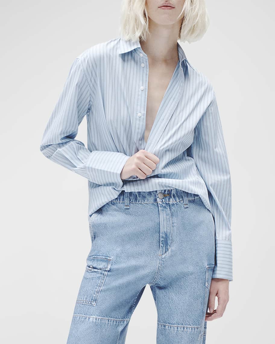 Image 1 of 5: Indiana Striped Poplin Shirt