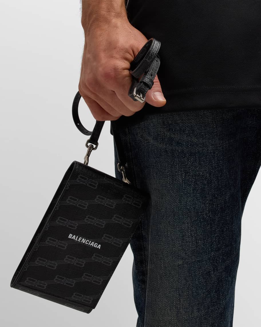 Image 3 of 6: Men's Monogram Coated Canvas Phone Holder