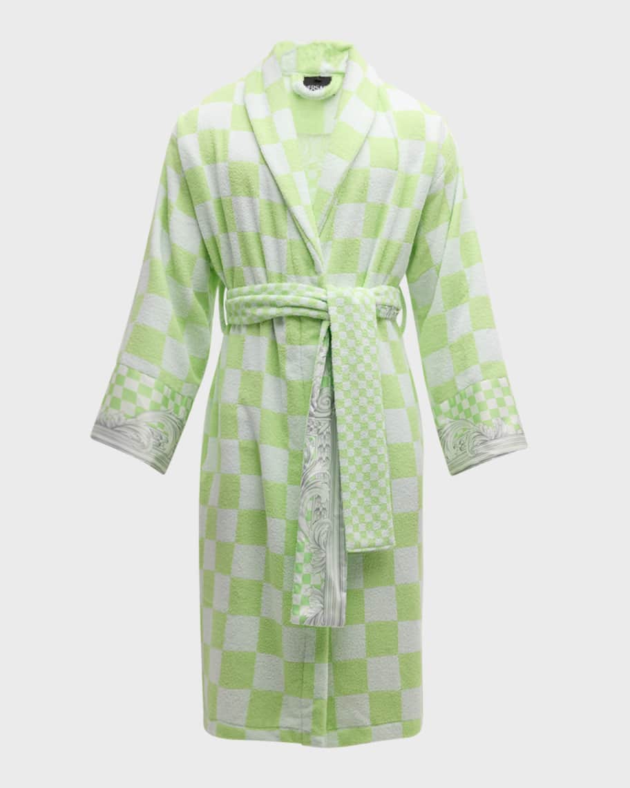 Versace Men's Medusa Contrasto Bathrobe Neiman Marcus