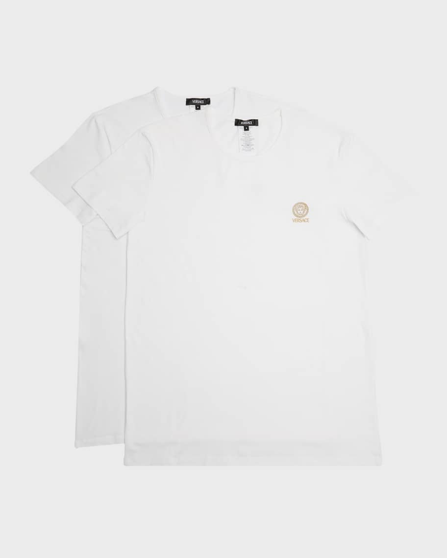 Tシャツ・カットソー Versace Pack Of Two T-Shirts Versace Men's 2-Pack Cotton Logo T-Shirts | Neiman Marcus
