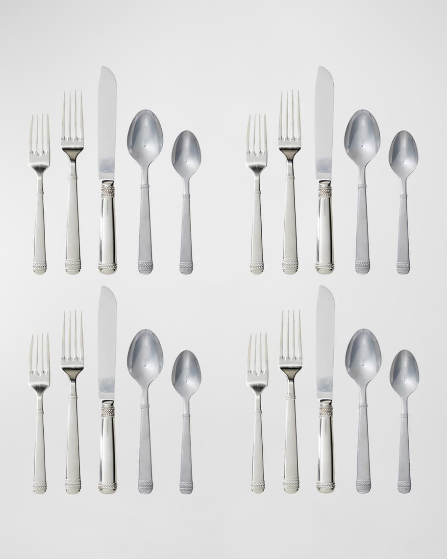 Juliska Le Panier 20Piece Flatware Set Bright Satin Neiman Marcus