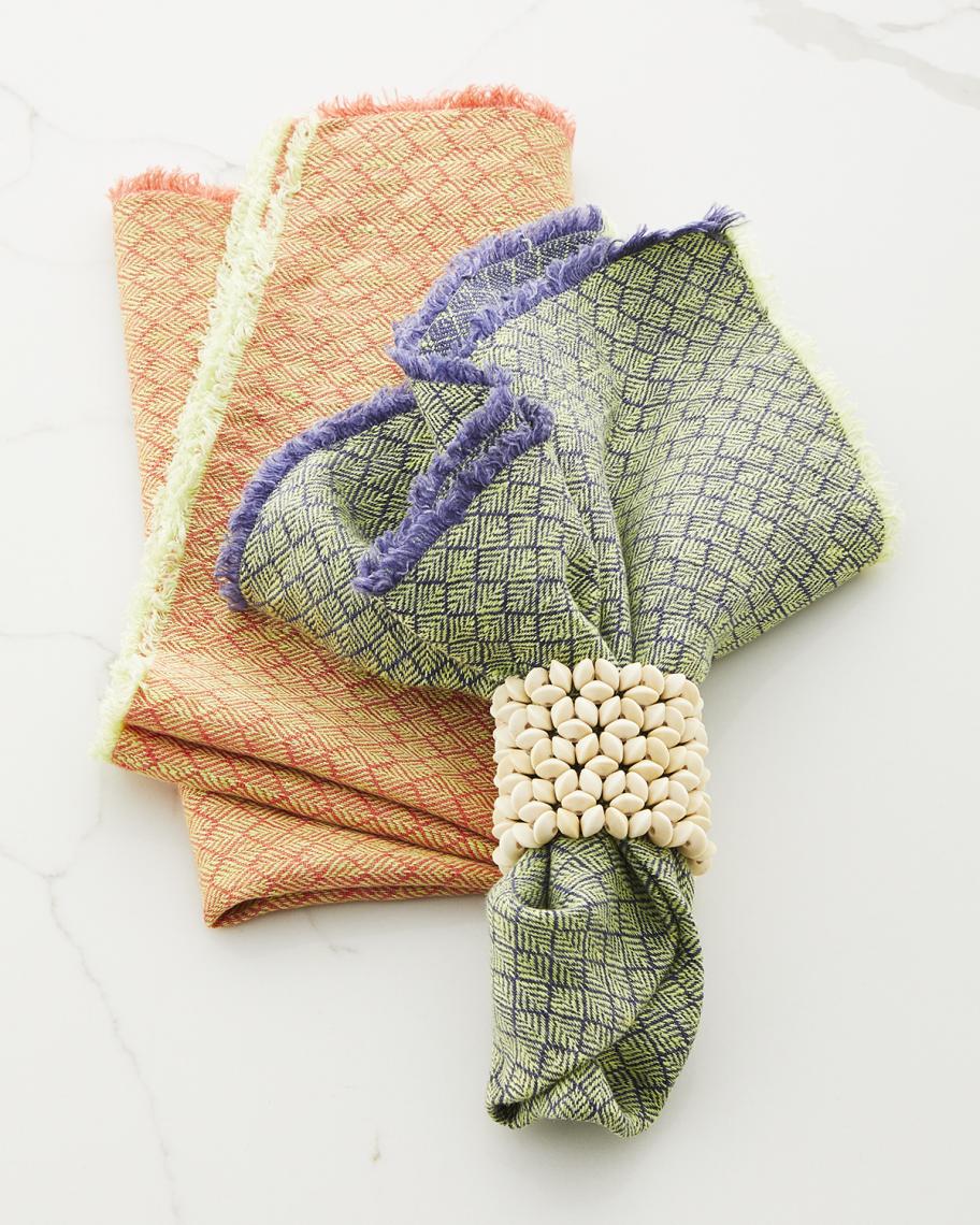 Deborah Rhodes Washed Jacquard Napkins, Set of 4 | Neiman Marcus