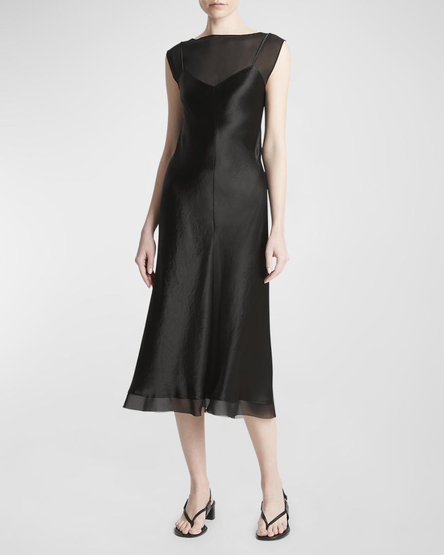 Vince Chiffon Layered Midi Slip Dress