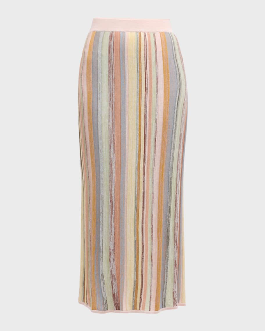 Image 1 of 6: Natura Mouline Midi Skirt