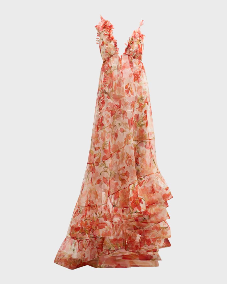 Image 1 of 6: Tranquillity Floral Strap Gown