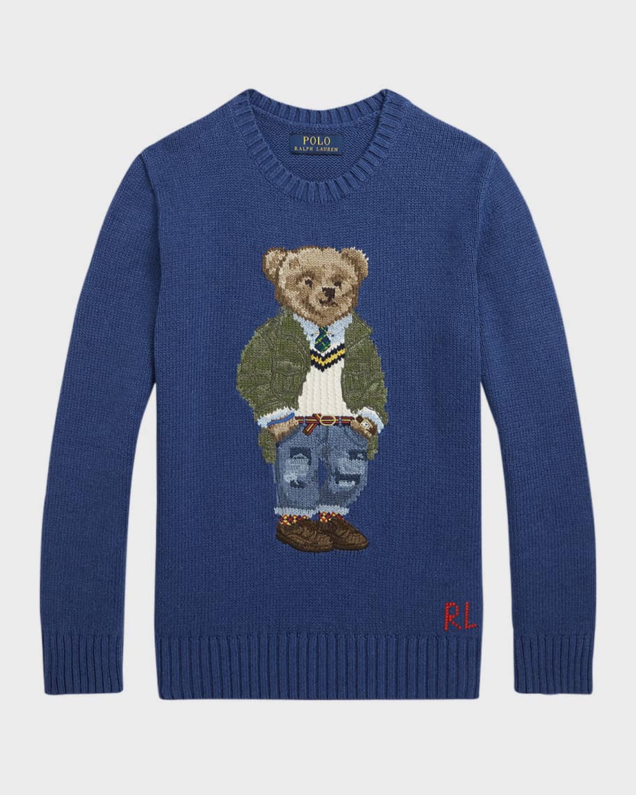 Ralph Lauren Childrenswear Boy's Cotton Polo Bear Sweater