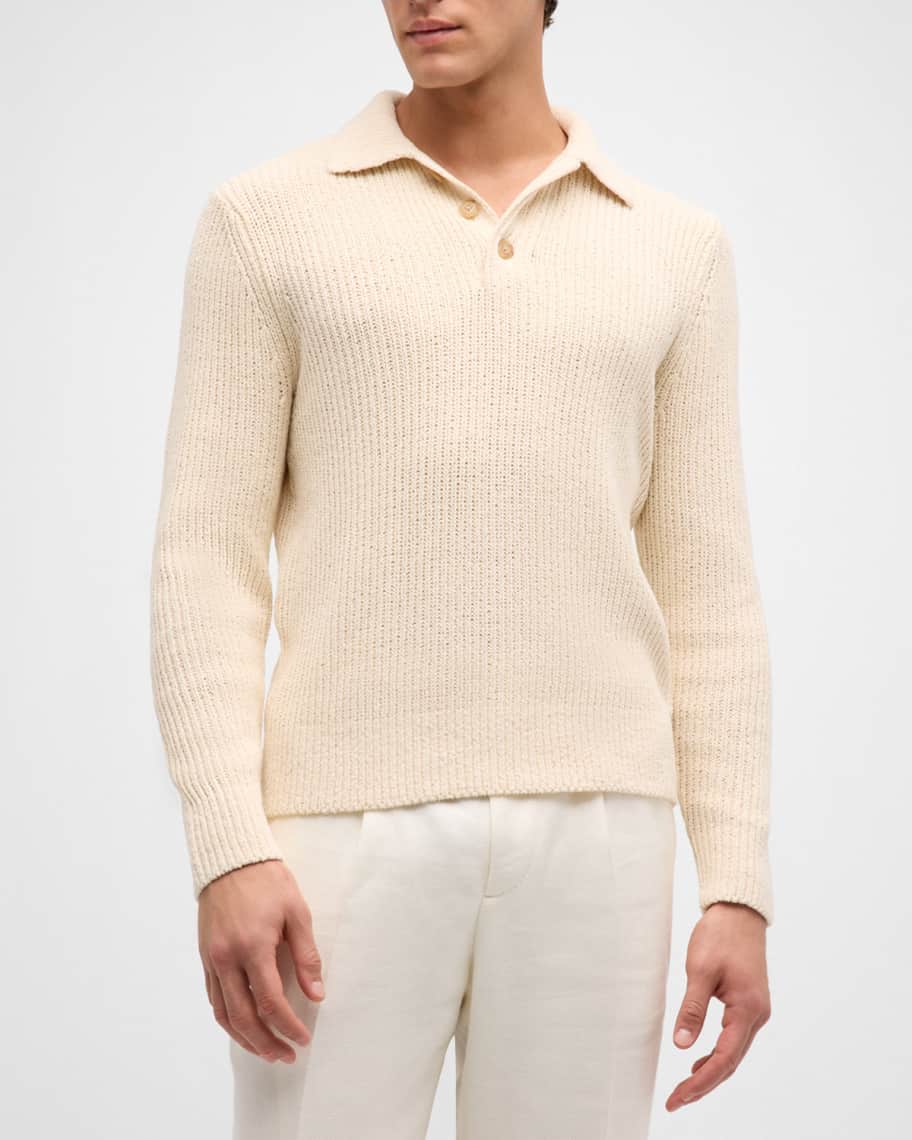 Vince Men's Spring Shaker Polo Sweater
