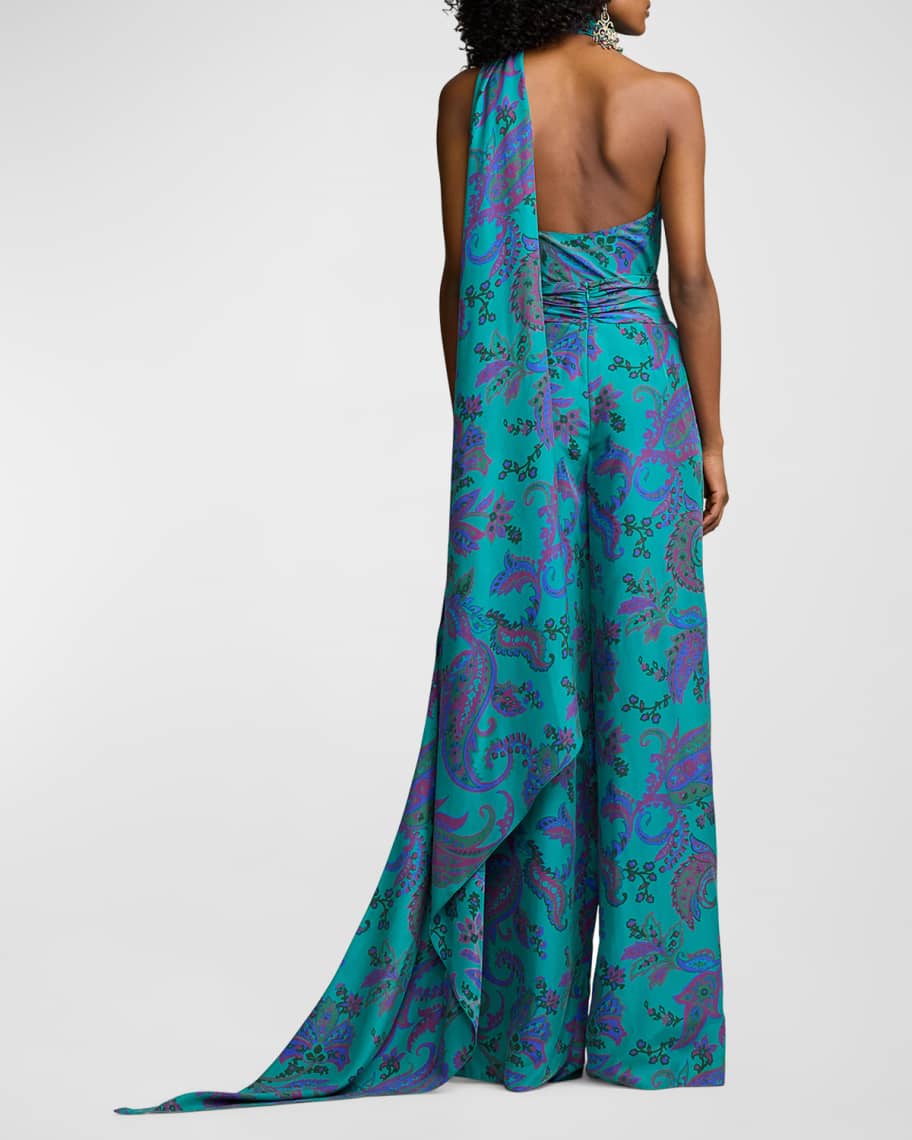 Image 3 of 5: Jarvis Paisley Silk Habotai Top