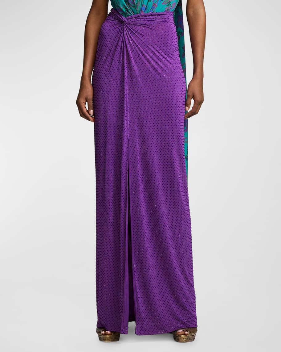 Image 2 of 5: Strass Twisted Slit Maxi Sarong Skirt