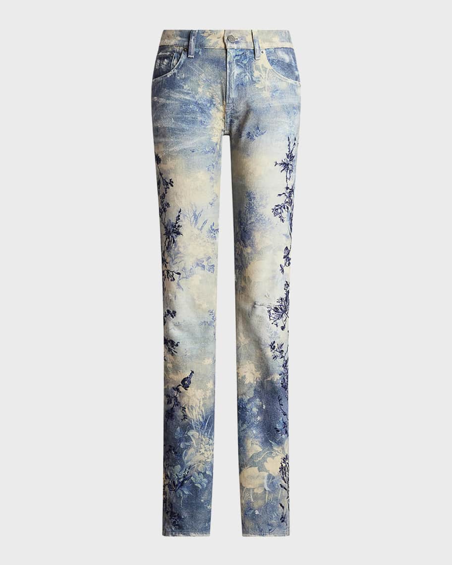 Image 1 of 5: Embellished 750 Straight Ankle Jeans