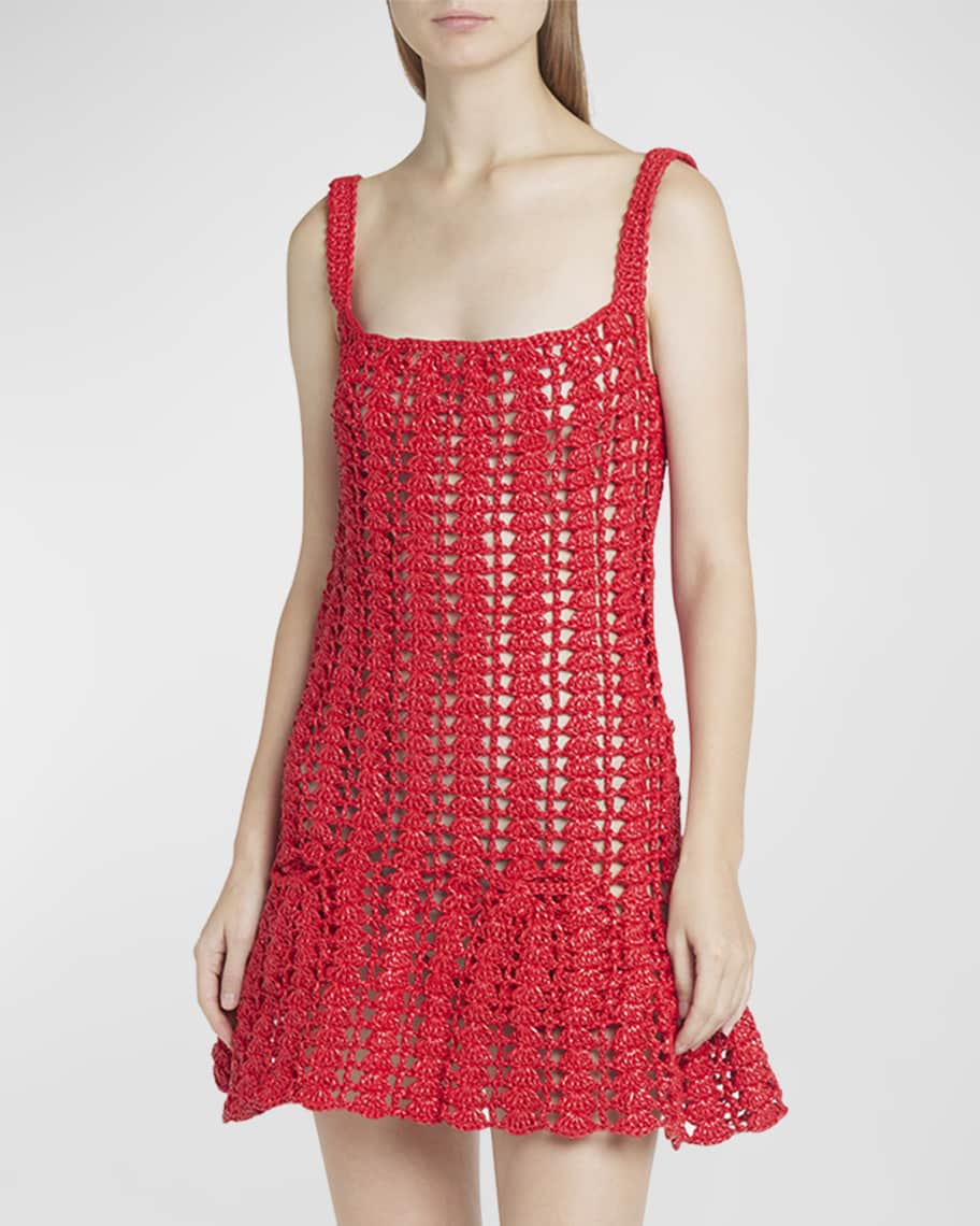 JW Anderson Crochet Mini Dress | Neiman Marcus