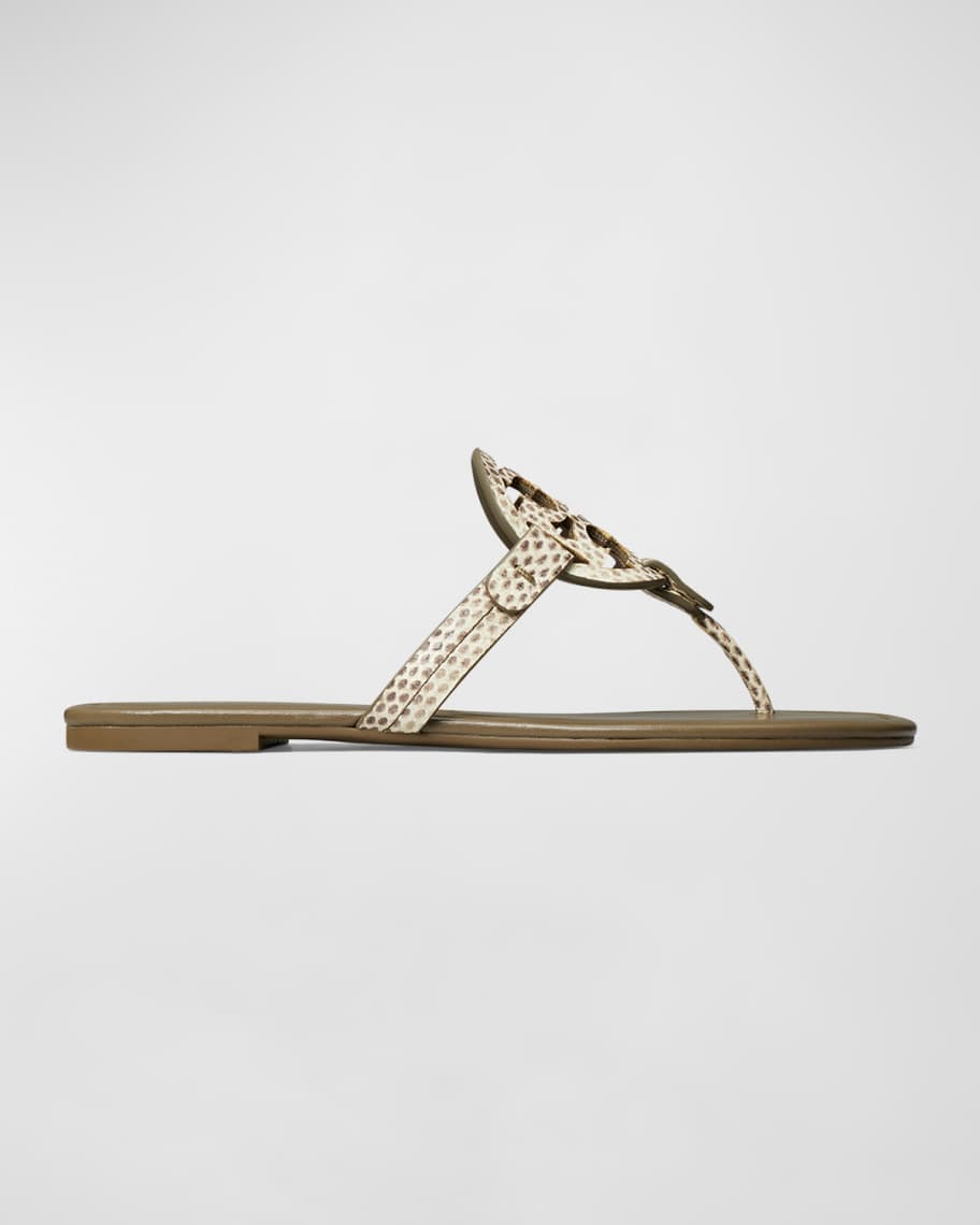 Tory Burch Miller Embossed Medallion Flat Thong Sandals Neiman Marcus
