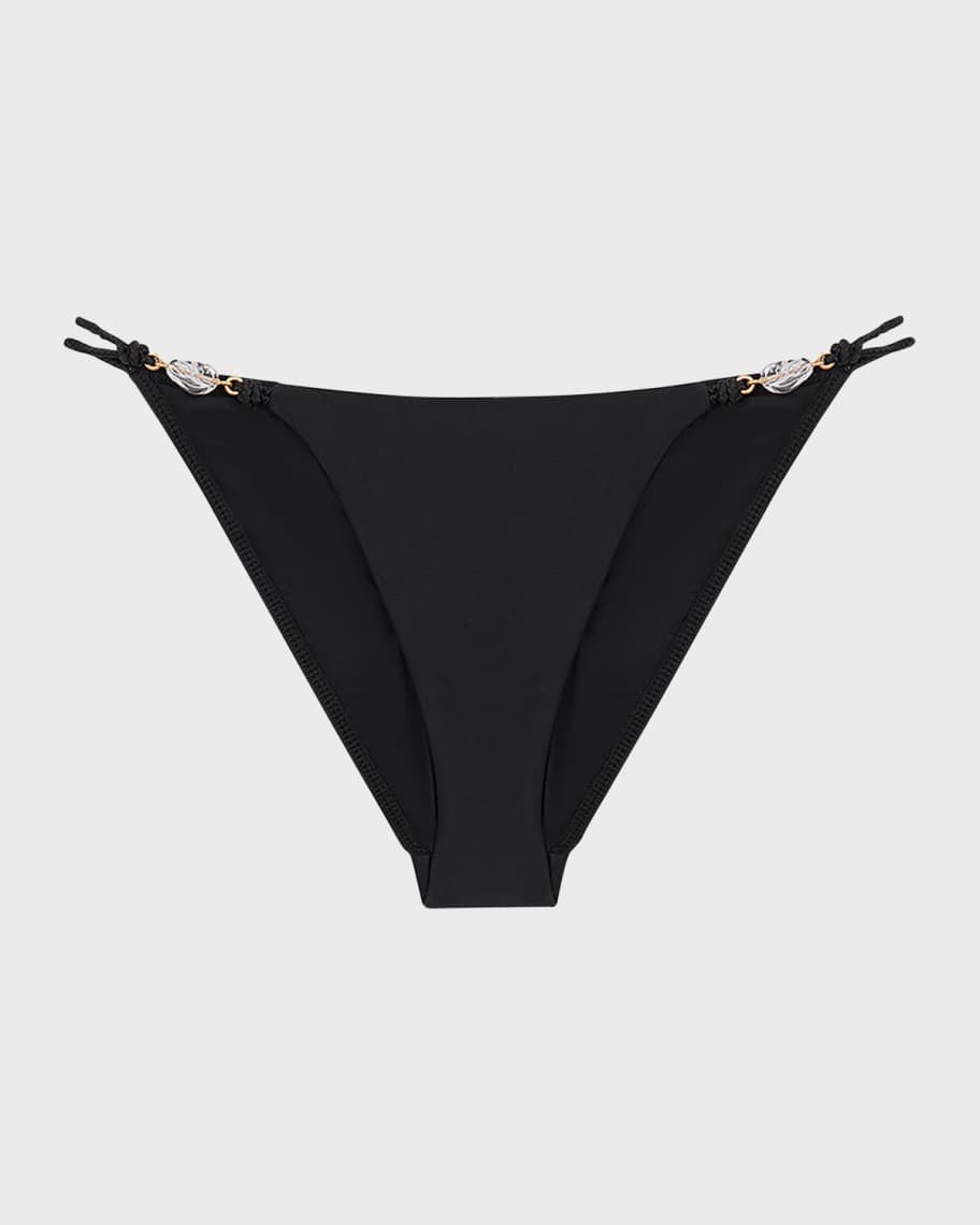 Vix Solid Ivy Detail Full Bikini Bottoms Neiman Marcus