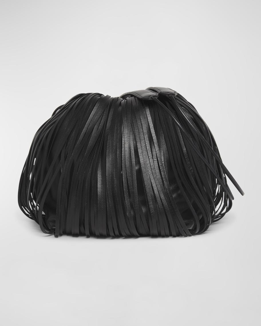 Jil Sander Dumpling Fringe Leather Crossbody Bag | Neiman Marcus