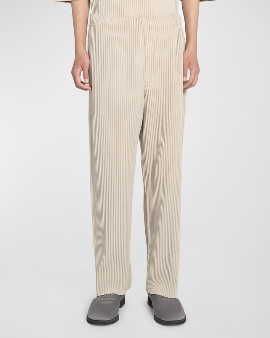 Homme Plisse Issey Miyake Men's Pleated Straight-Leg Pants 