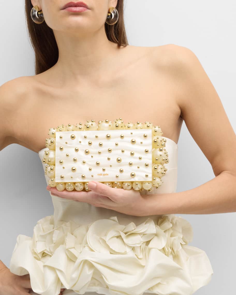 Image 3 of 6: Eos Beaded Clutch Bag