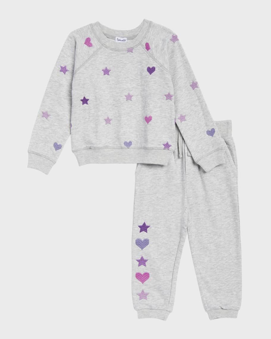 Image 1 of 1: Girl's Funfetti Sweatshirt and Pants Set, Size 2-6
