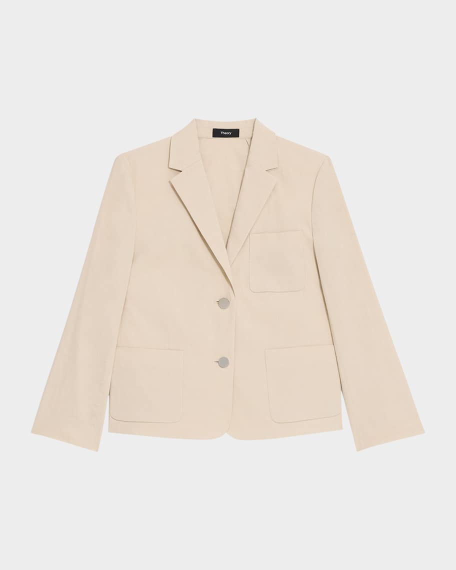 Theory Shrunken Patch Pocket Jacket | Neiman Marcus