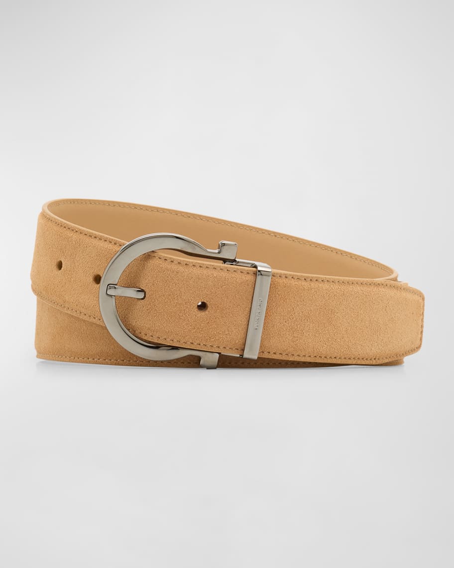 Ferragamo Men's Reversible Leather Belt Black main image 1
