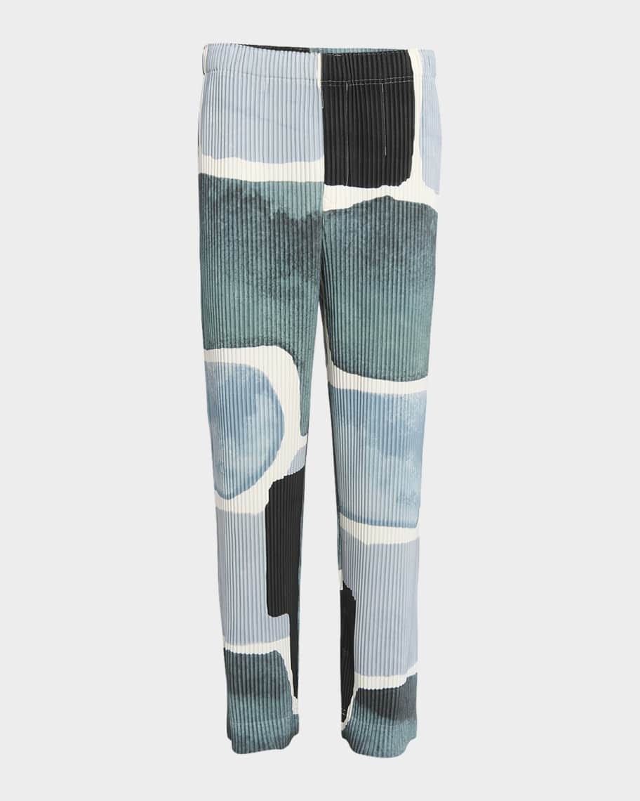 HOMME PLISSÉ ISSEY MIYAKE LANDSCAPE 1 HOMME PLISSÉ ISSEY MIYAKE Blue & Green Landscape T-Shirt