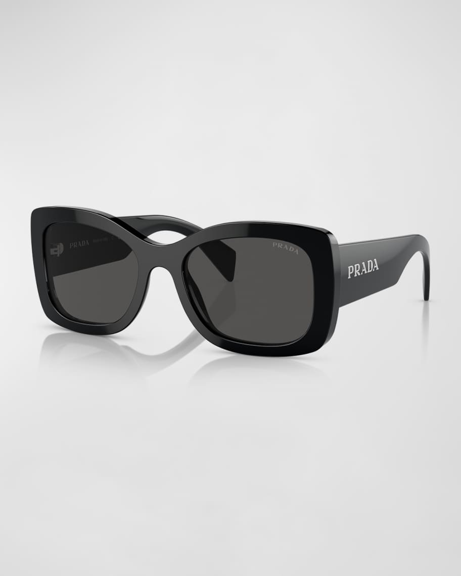 Prada Logo Acetate Butterfly Sunglasses | Neiman Marcus
