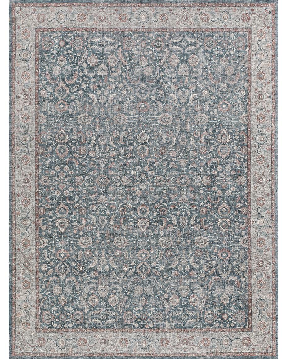 Exquisite Rugs Heritage Power-Loomed Blue & Rust Rug, 9' x 12' | Neiman ...