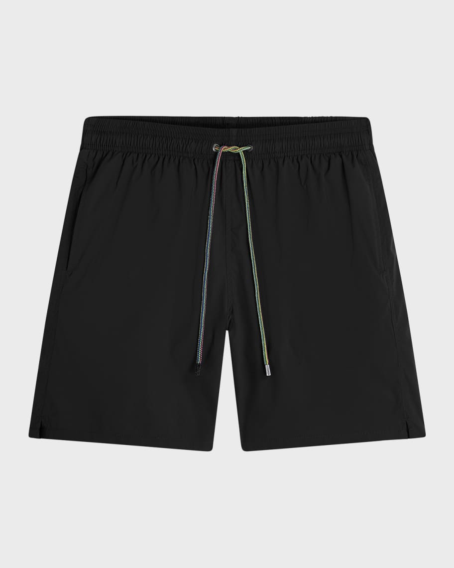 Bugatchi Men's Cosmo Solid Swim Trunks Neiman Marcus