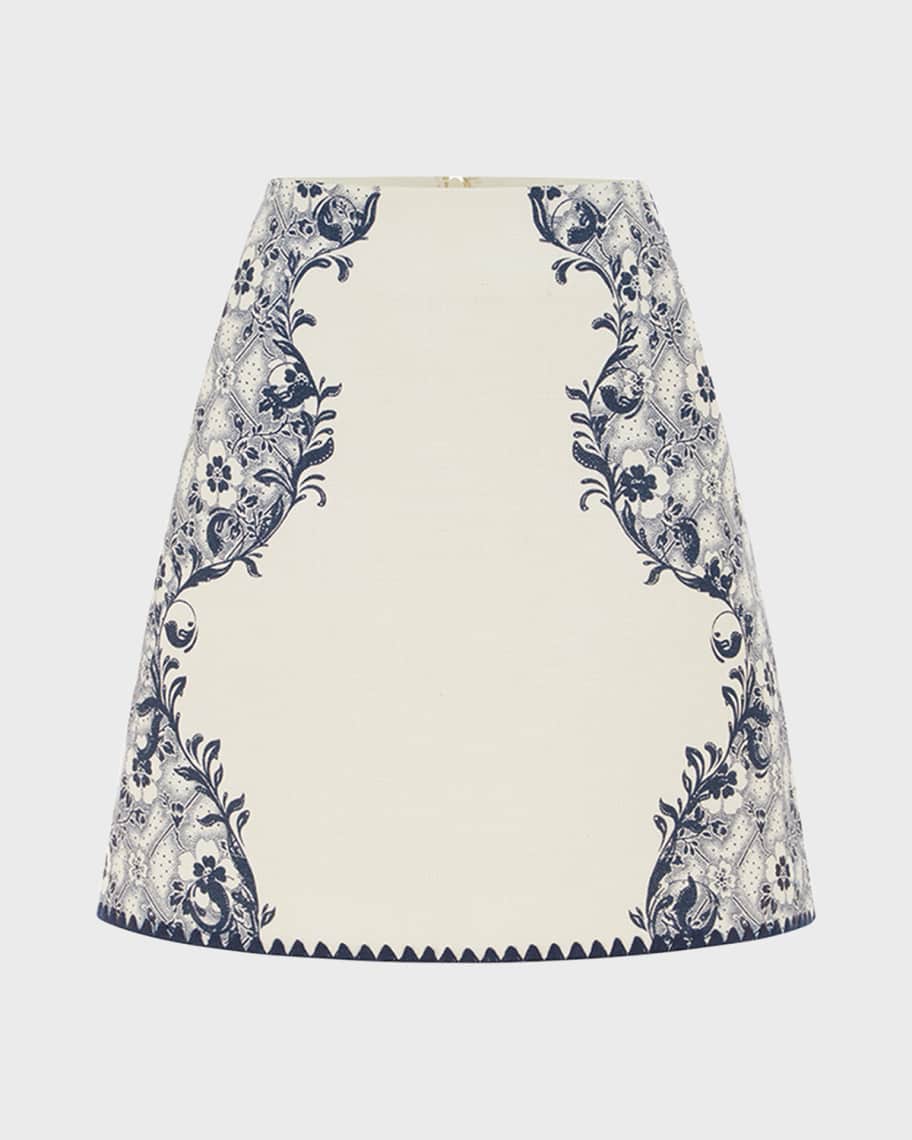 Image 1 of 6: Airlie Floral-Print Mini Skirt