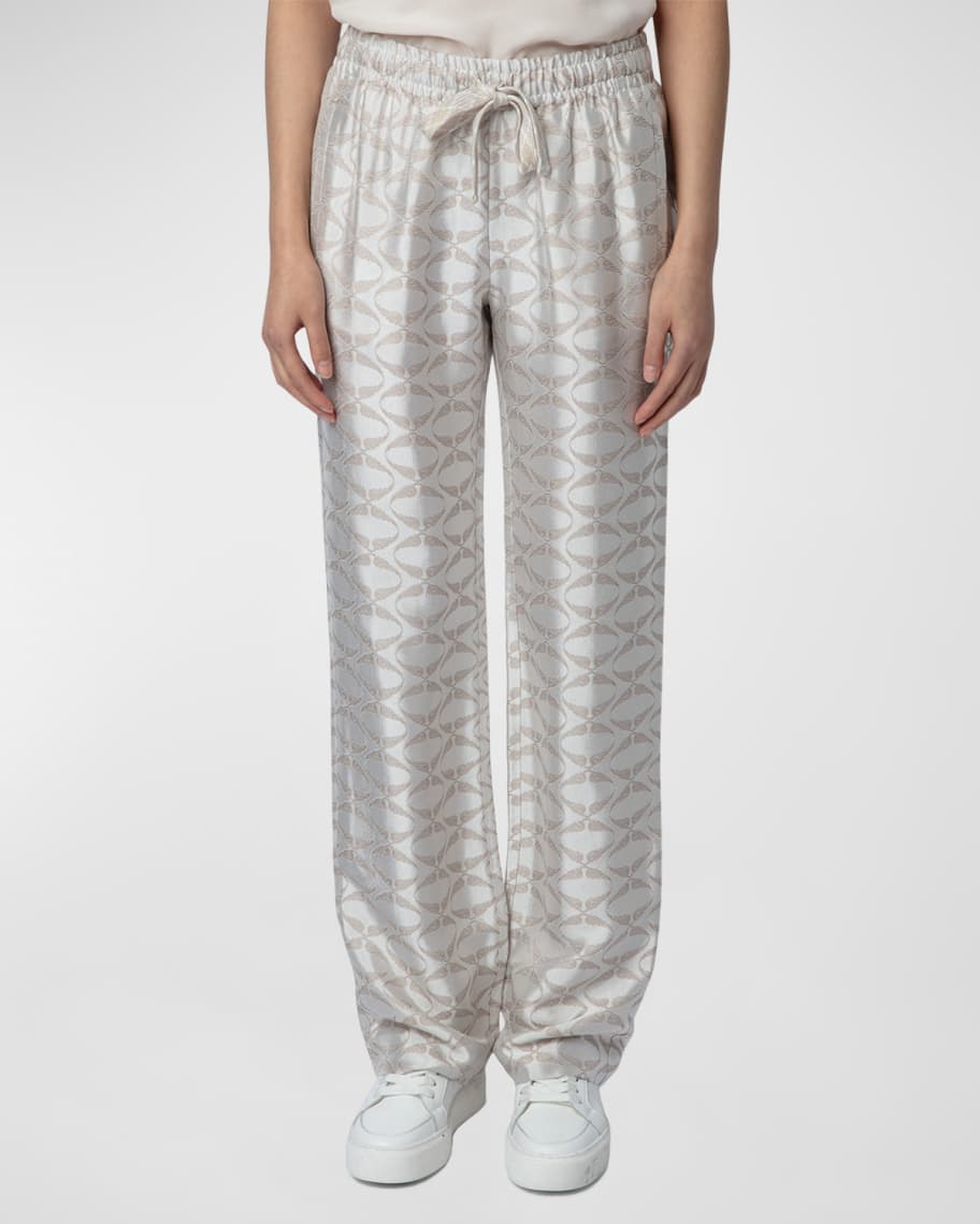 Zadig & Voltaire Pomy Jacquard Wings Pants | Neiman Marcus