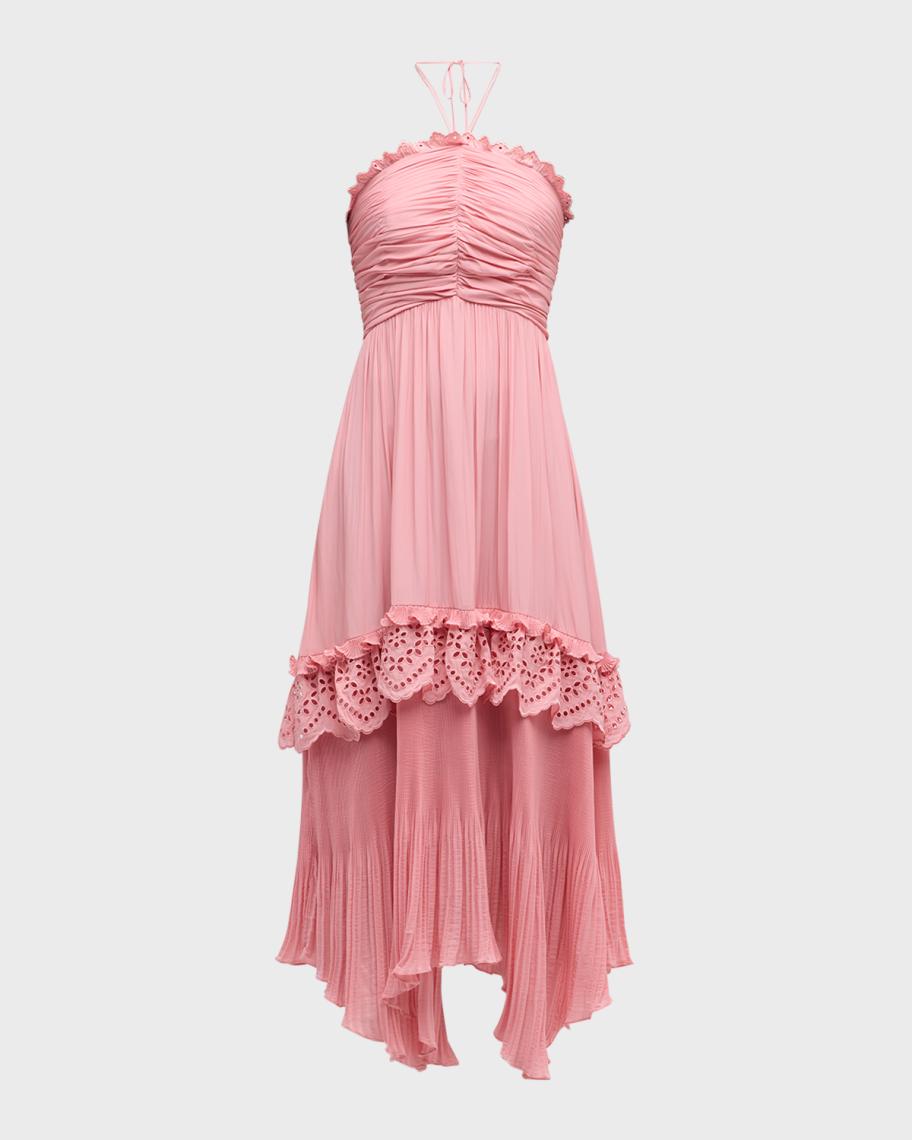 Ramy Brook Dulce Tiered Halter Maxi Dress | Neiman Marcus