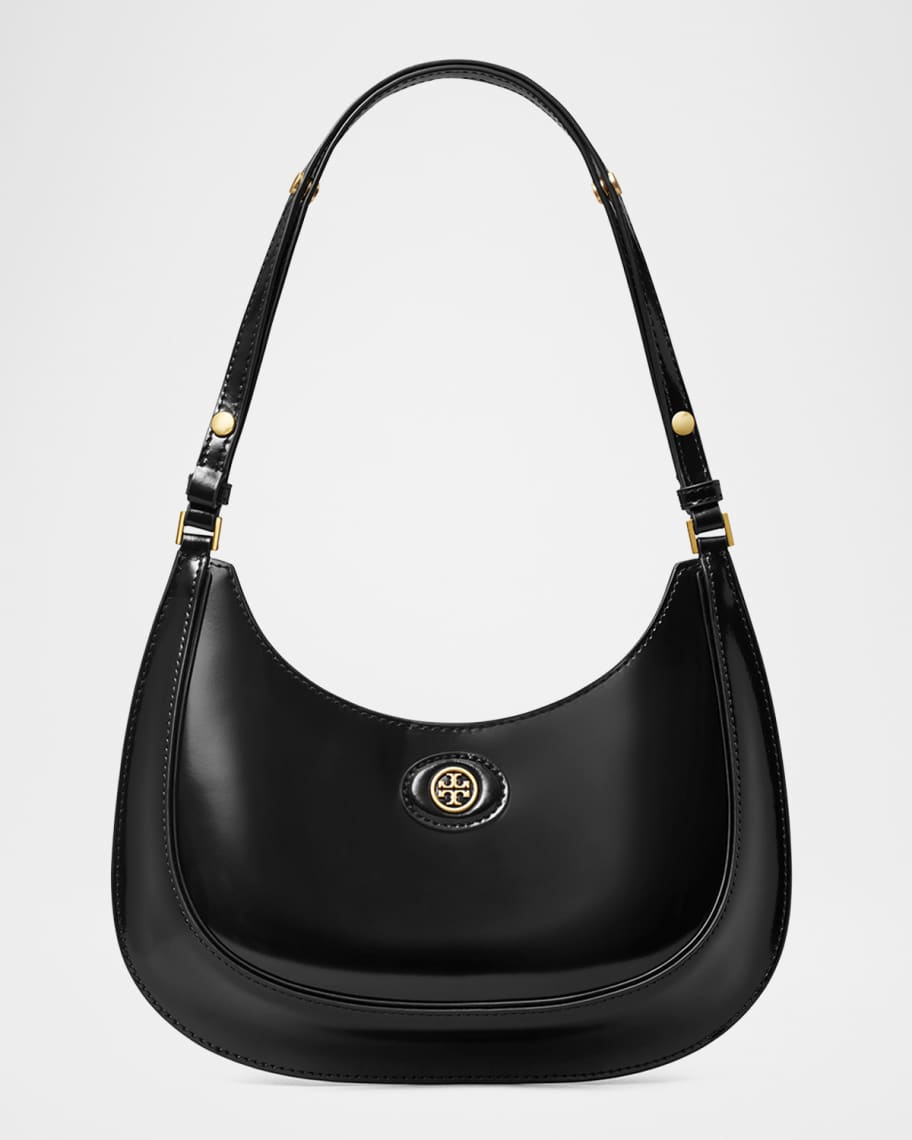 Tory Burch Robinson Crescent Leather Convertible Shoulder Bag