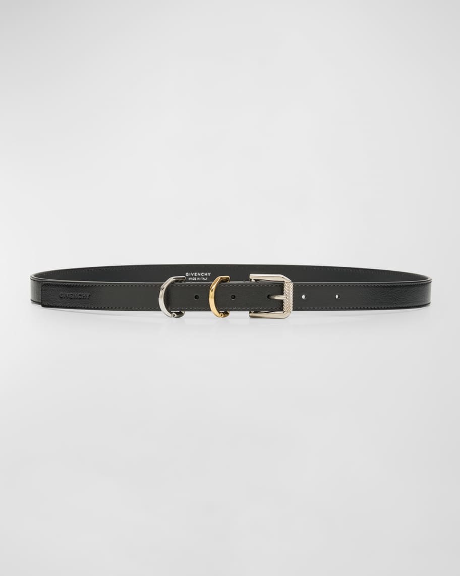 Givenchy 30mm Voyou Metal Belt in Black